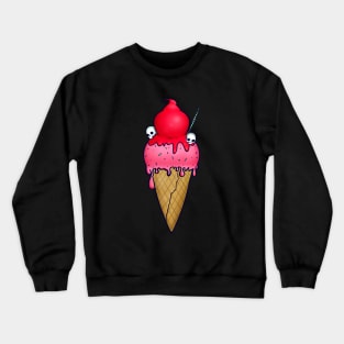 Strawberry Ice-cream & Skulls Crewneck Sweatshirt